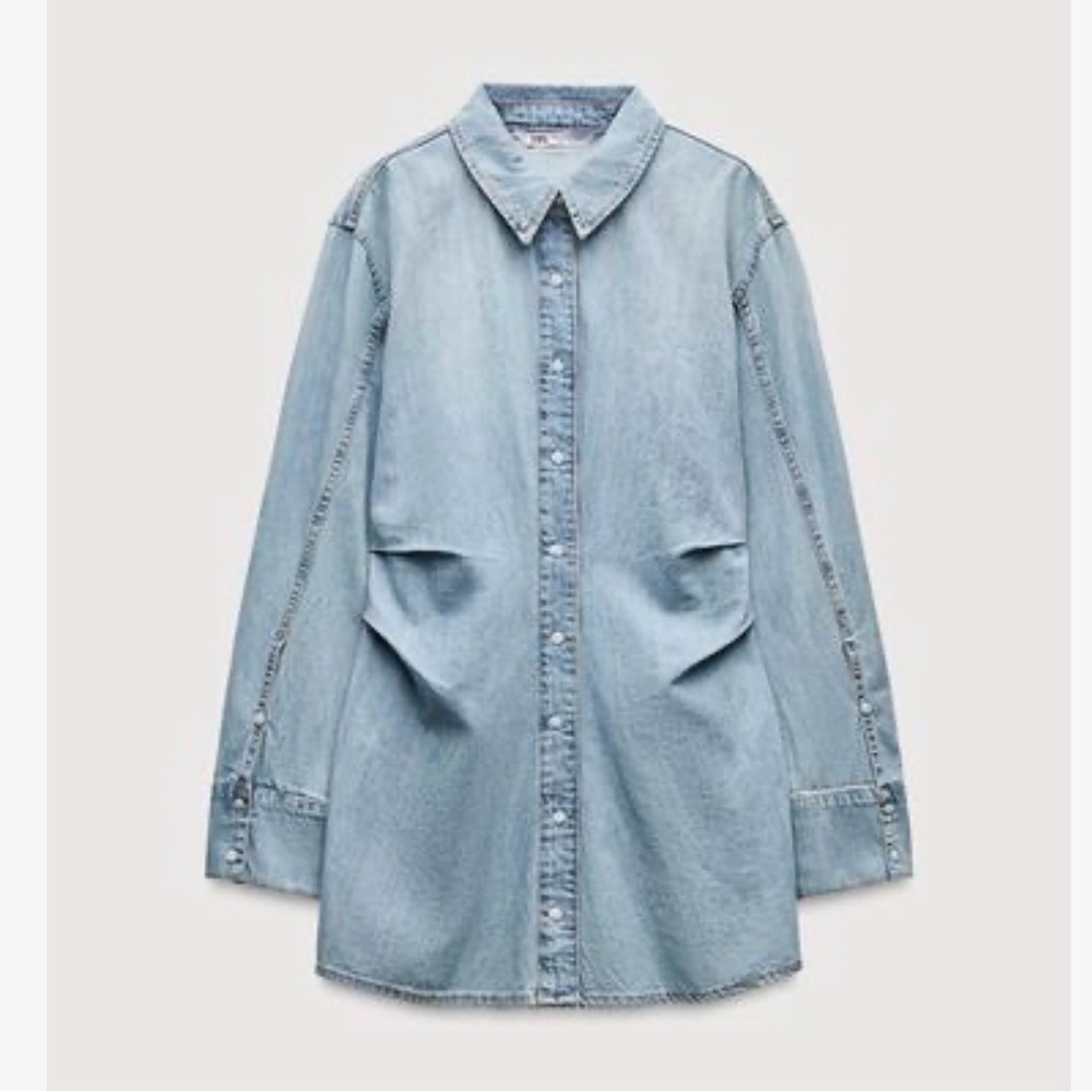 Zara Denim Button-Up Dress